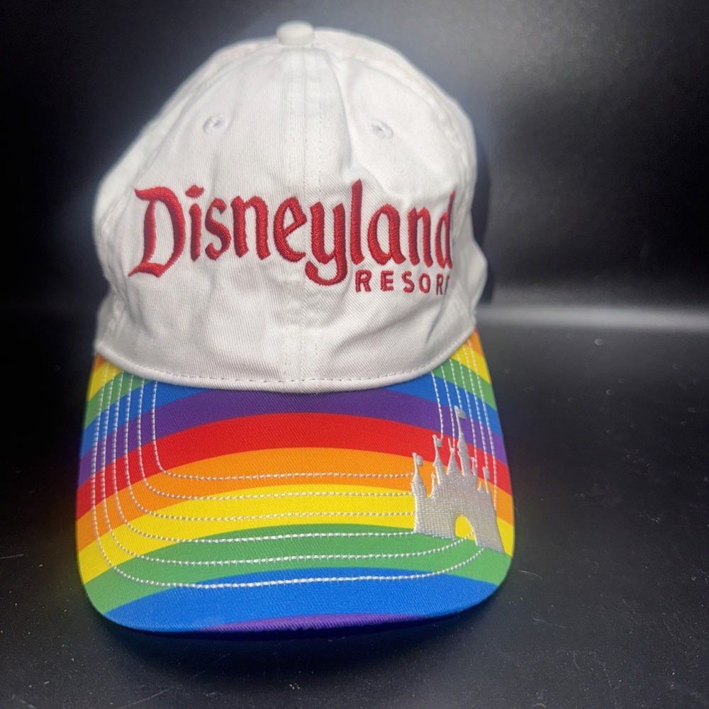 Minor Flaw - Disneyland Resort LGTBQ Pride Strapback Hat / Cap - White Rainbow